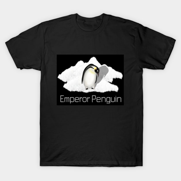 Emperor Penguin Labeled T-Shirt by ArtAndBliss